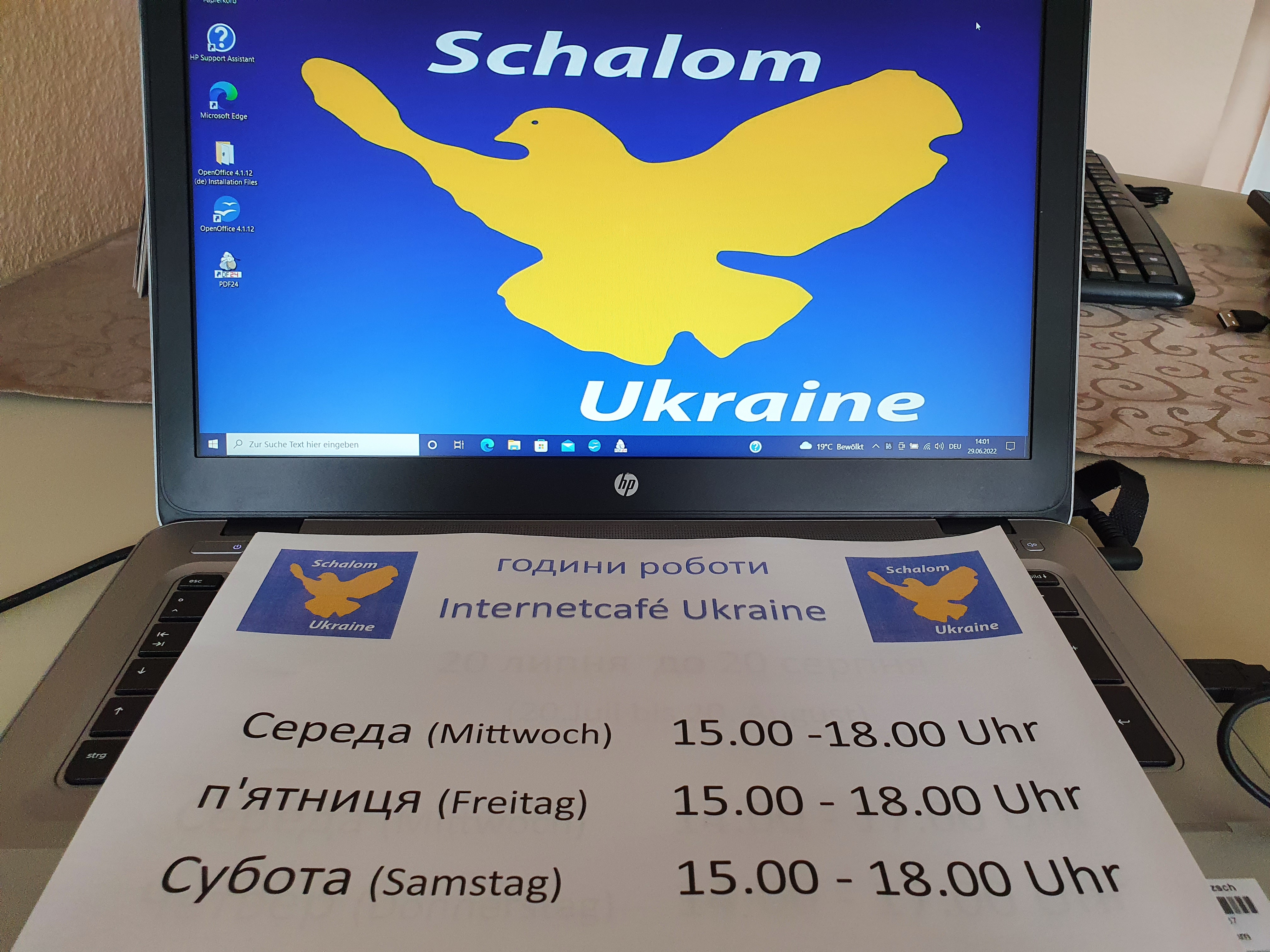 Unser Internetcafé für Ukrainer