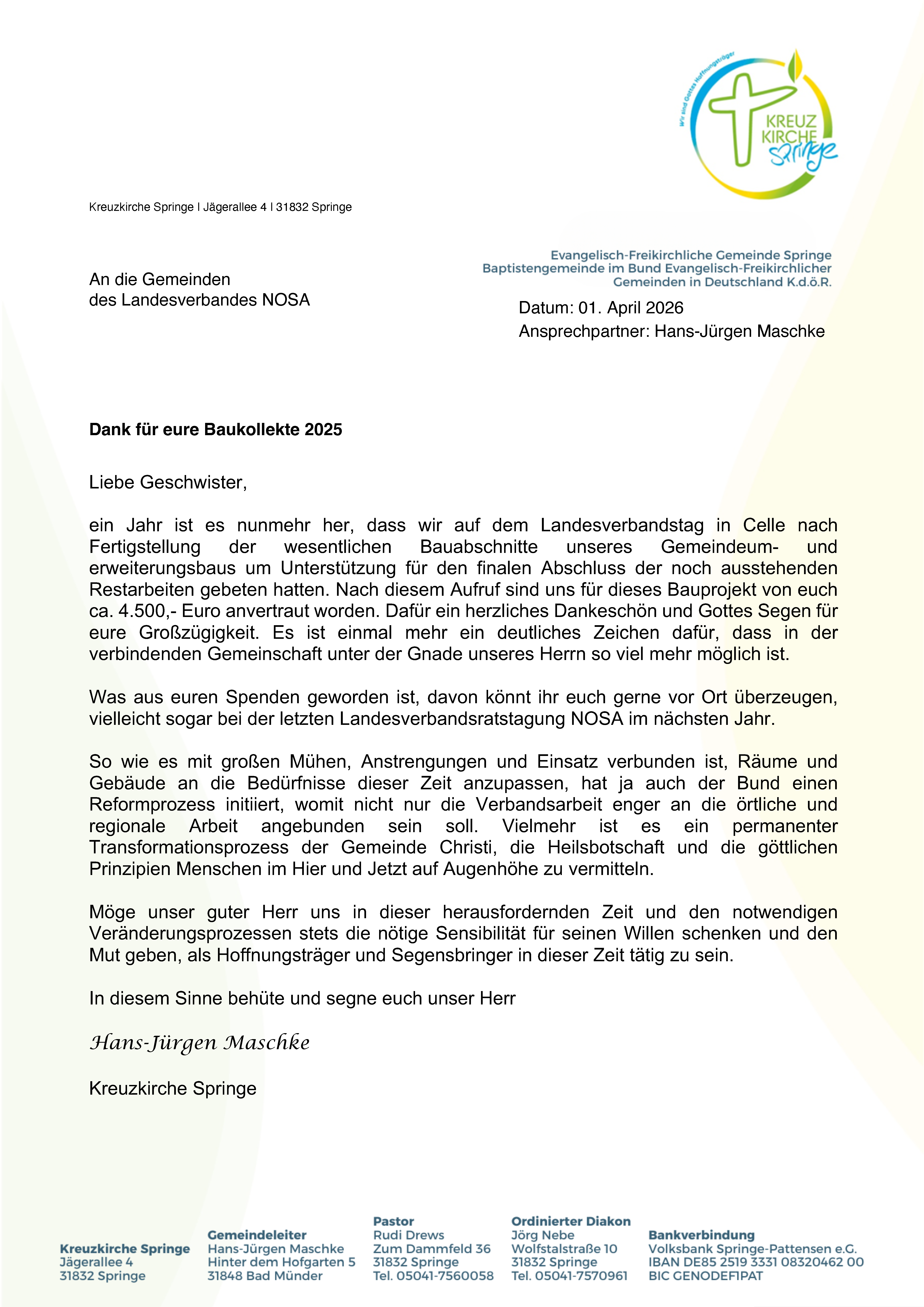 1.06. Antrag Baukollekte 2026 EFG Wernigerode Seite 1